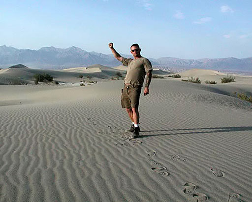 Death Valley Dunes, 4th of July weekend,110 degrees
